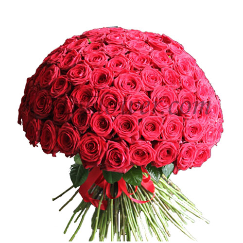 Send 70 pcs red roses in bouquet to Bangladesh