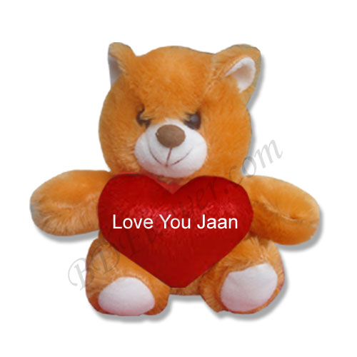 Send small love you jaan brown bear to Bangladesh